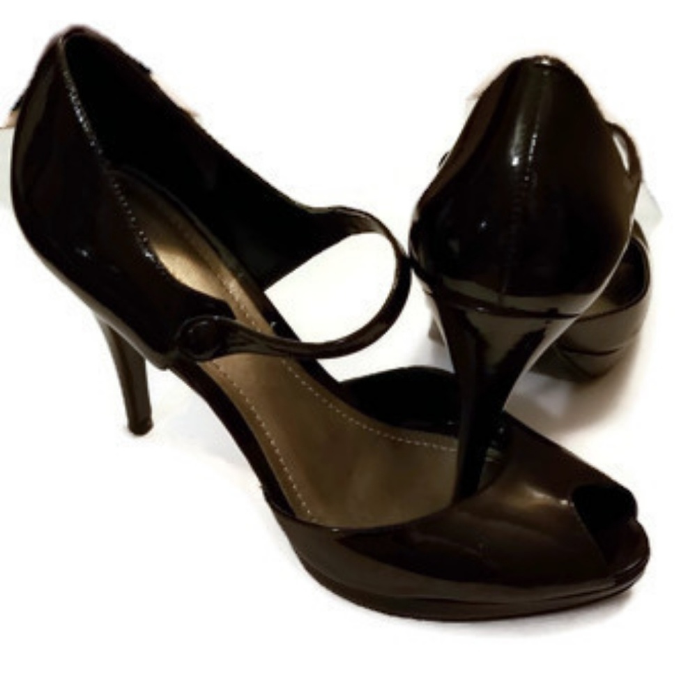 Ann Taylor PeepToe 1 Strap High Heels - Picture 2 of 5